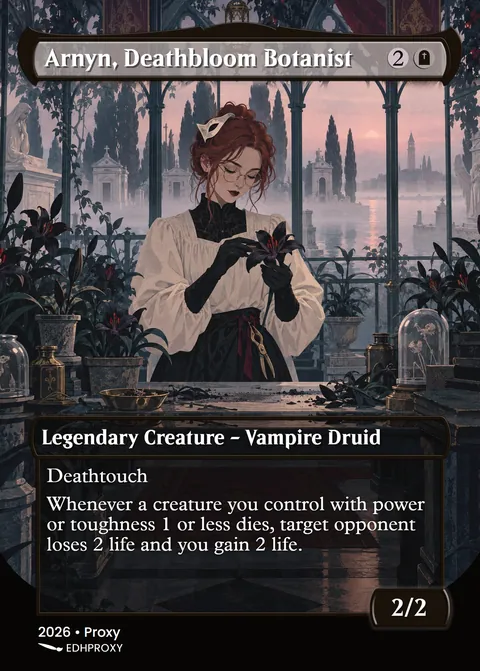 Arnyn, Deathbloom Botanist card with original art