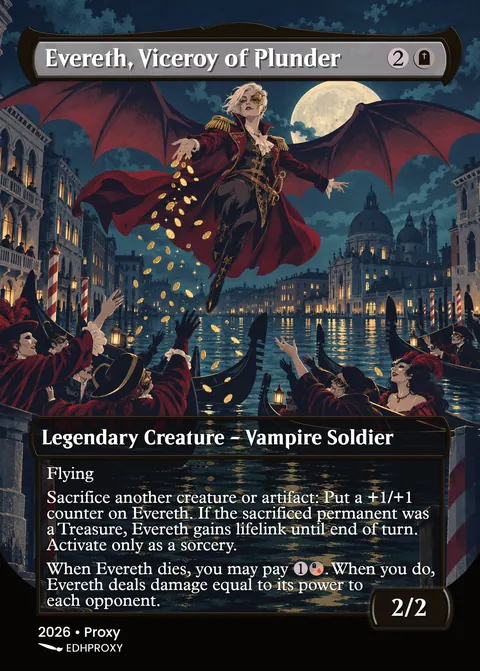 Evereth, Viceroy of Plunder card with original art