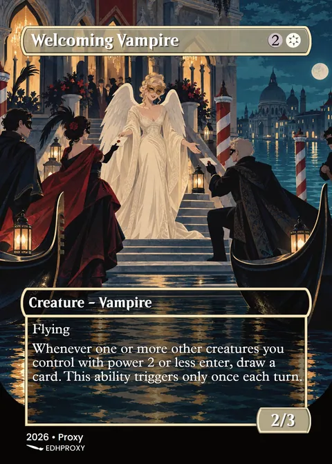 Welcoming Vampire card with original art