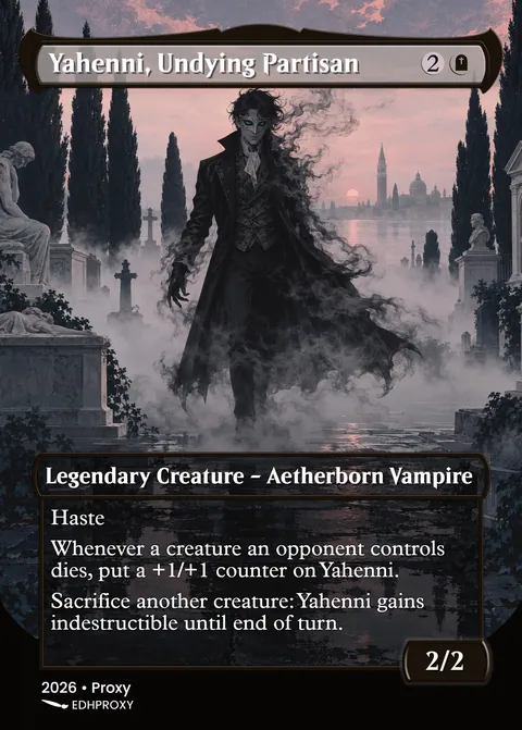 Yahenni, Undying Partisan card with original art