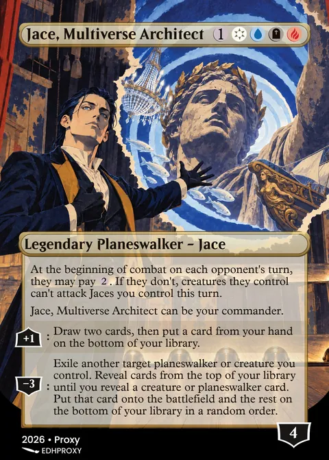 Jace, Multiverse Architect card with original art