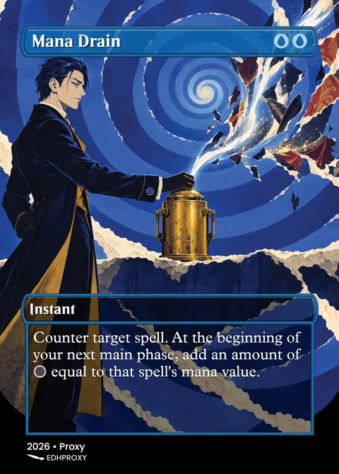 Mana Drain card with original art