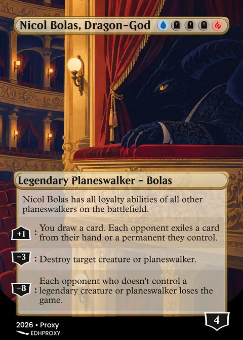Nicol Bolas, Dragon-God card with original art