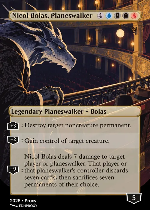 Nicol Bolas, Planeswalker card with original art