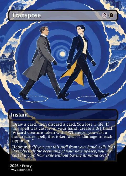 Transpose card with original art