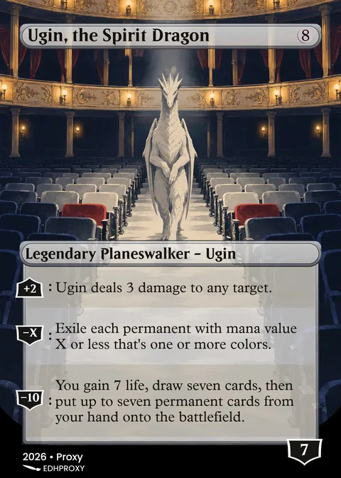 Ugin, the Spirit Dragon card with original art