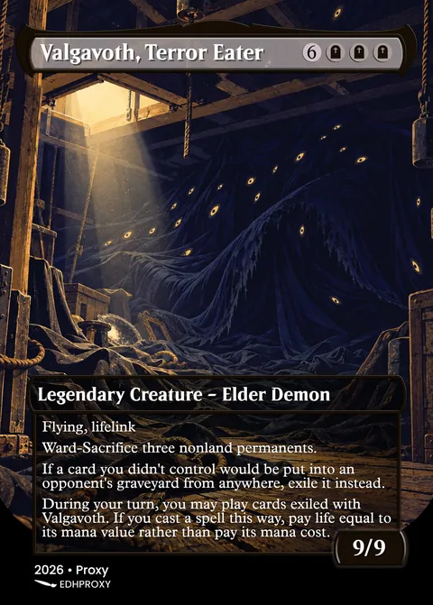 Valgavoth, Terror Eater card with original art