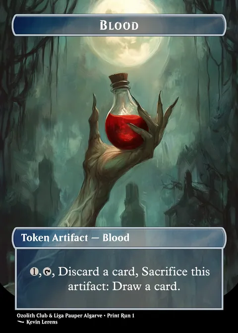 Blood Token card with original art