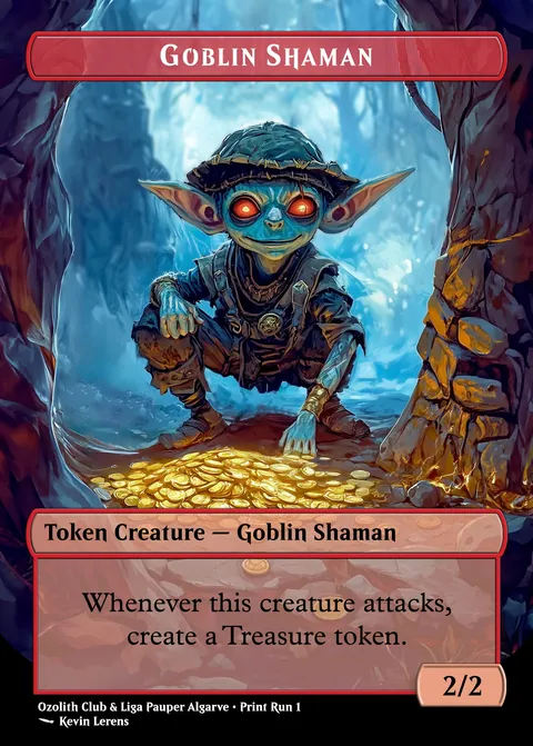 Goblin Shaman 2/2 card with original art