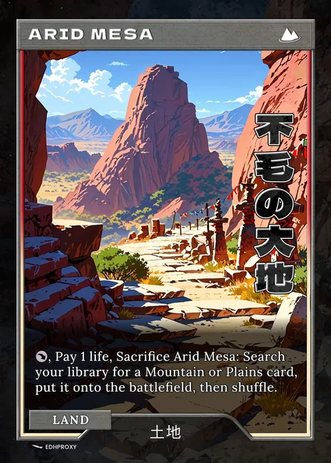 Arid Mesa card with original art