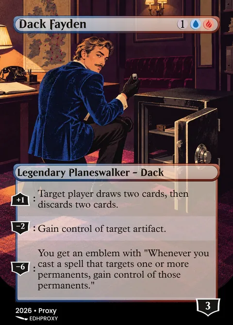 Dack Fayden card with original art