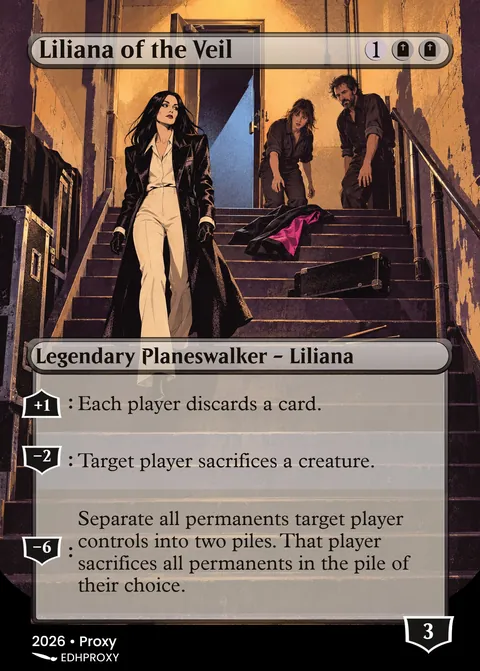 Liliana of the Veil card with original art
