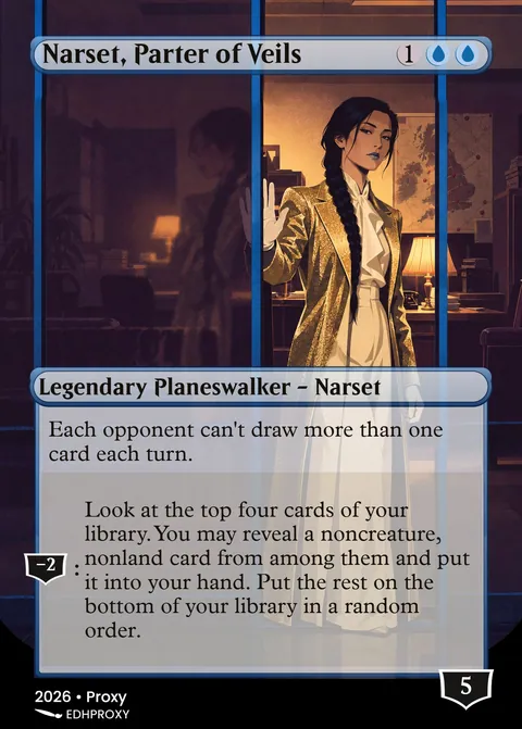 Narset, Parter of Veils card with original art