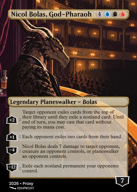 Nicol Bolas, God-Pharaoh card with original art