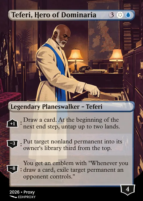 Teferi, Hero of Dominaria card with original art