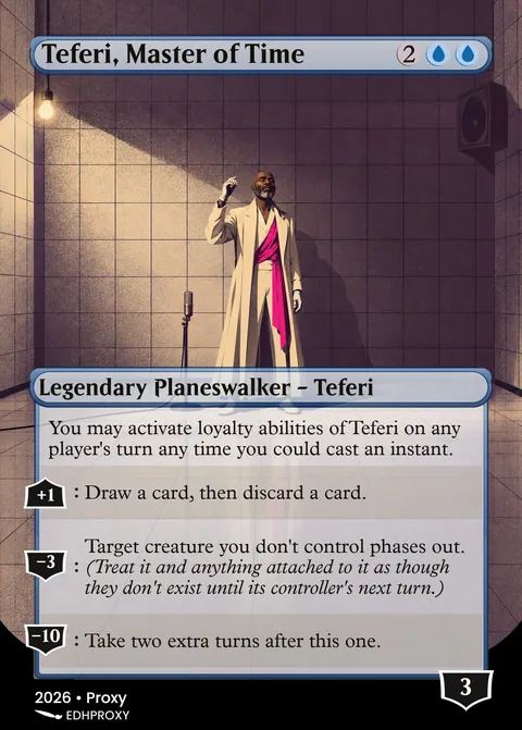 Teferi, Master of Time card with original art