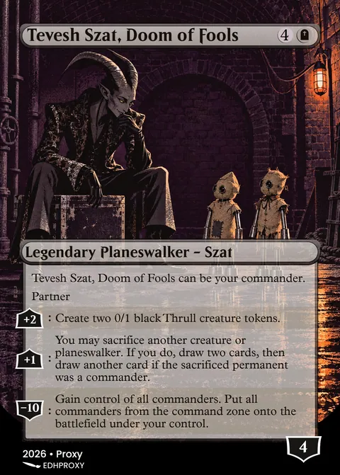 Tevesh Szat, Doom of Fools card with original art