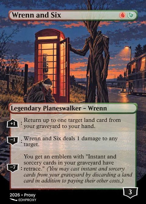 Wrenn and Six card with original art