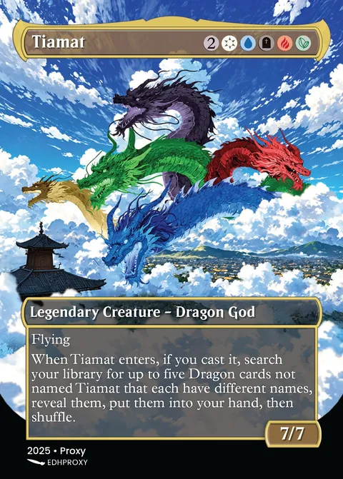 Tiamat card with original art