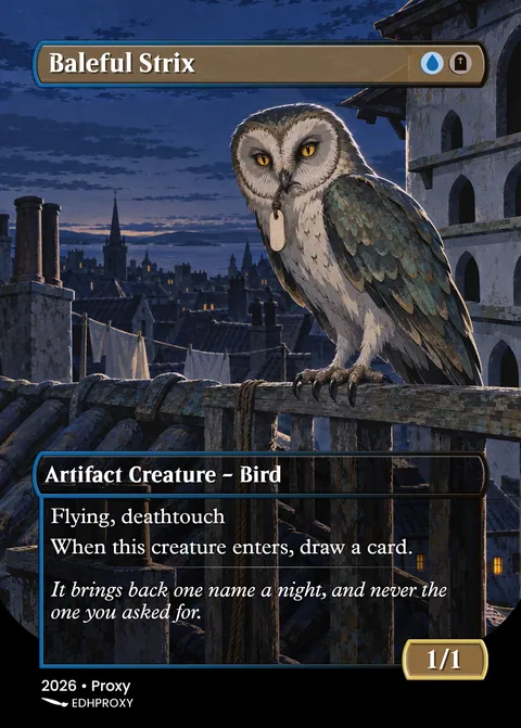 Baleful Strix card with original art