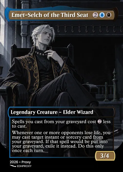 Emet-Selch of the Third Seat card with original art
