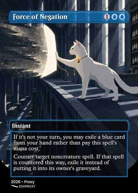Force of Negation card with original art
