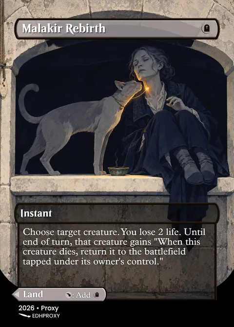 Malakir Rebirth // Malakir Mire card with original art