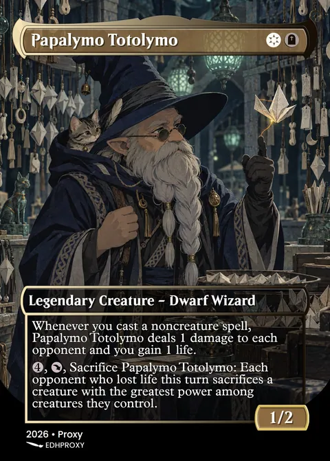 Papalymo Totolymo card with original art