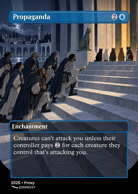 Propaganda card with original art