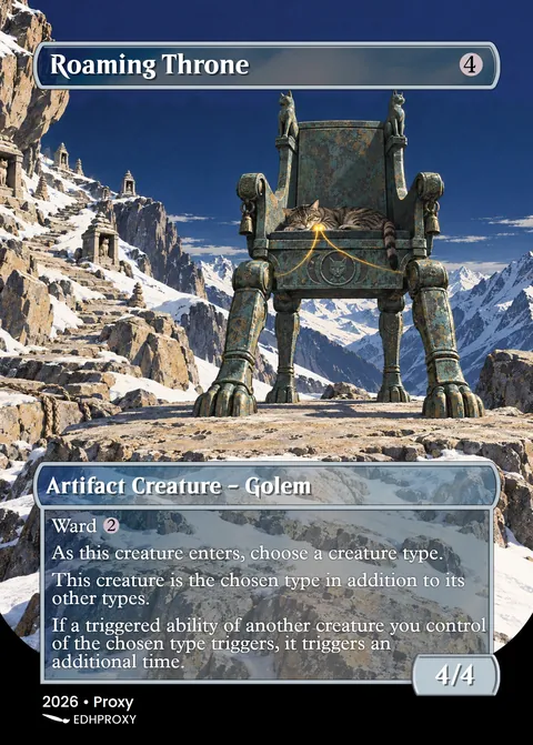 Roaming Throne card with original art