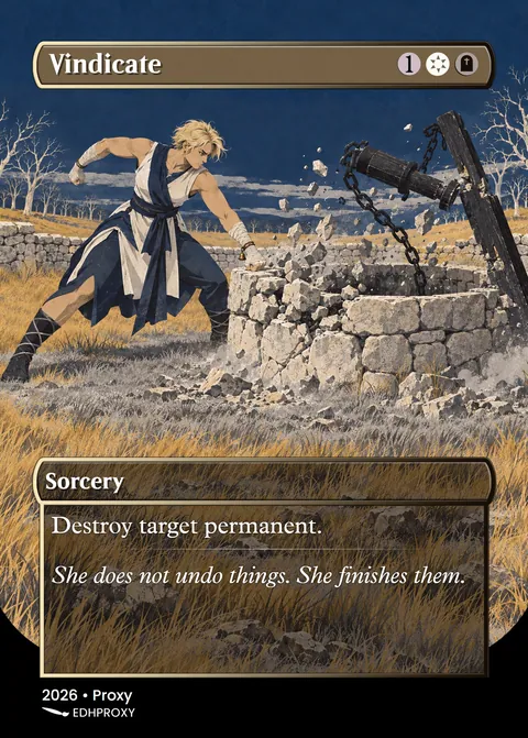 Vindicate card with original art