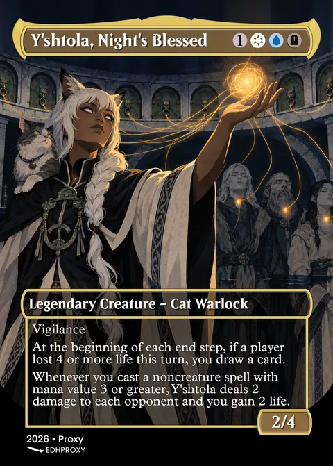 Y'shtola, Night's Blessed card with original art