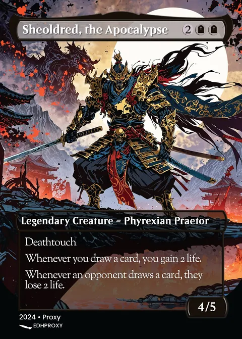 Sheoldred, the Apocalypse card with original art