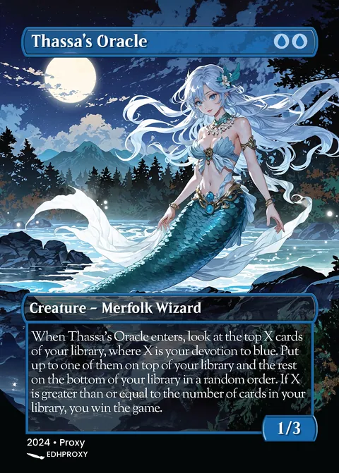 Thassa's Oracle card with original art